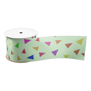Triangle Geometric Shape Art Satin Ribbon