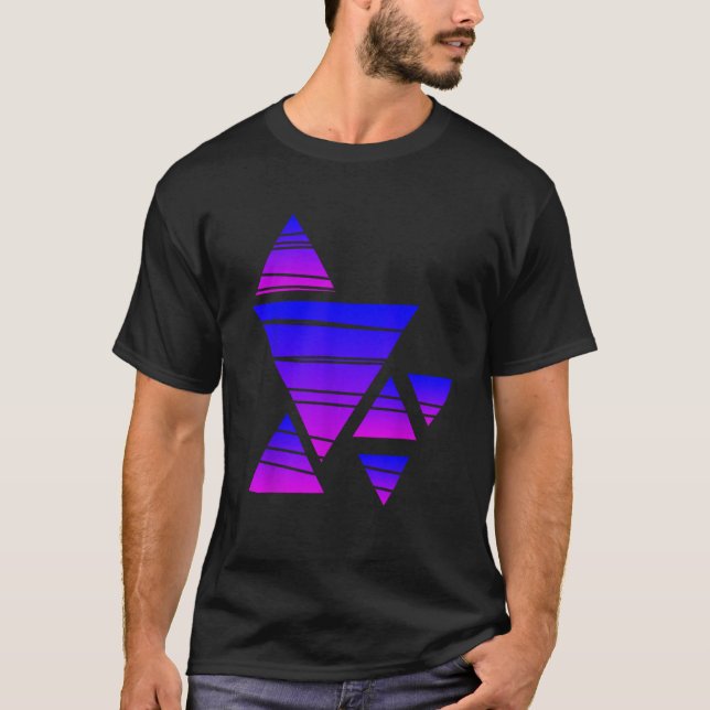Triangle Geometric Shapes Colours tee (Front)