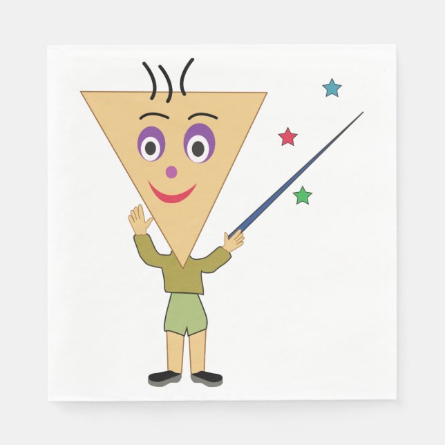 Triangle Head Character Paper Napkins (Front)
