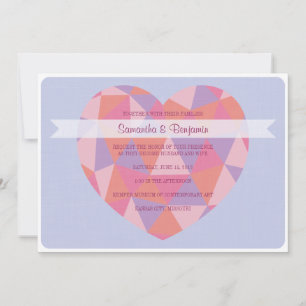 Triangle Heart Wedding Invitation