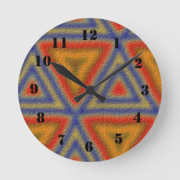 Triangle modern pattern round clock