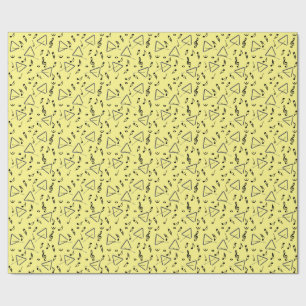 Triangle Music Notes Wrapping Paper