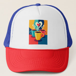 Triangle of Warmth – Colorful Coffee Mugs with Hea Trucker Hat