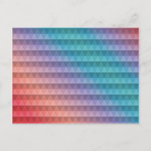 Triangle Pattern Gradient Postcard