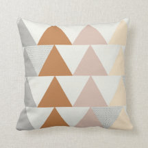 Triangle Pattern in Neutral Grey Rust Pink