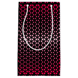 Triangle.Pattern.shade.pink.02 Black BG Small Gift Bag