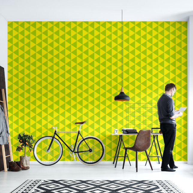 Triangle pattern wallpaper (Living Room)