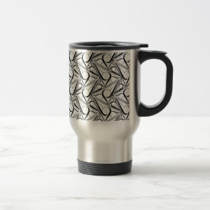 Triangle pattern with circle travel mug