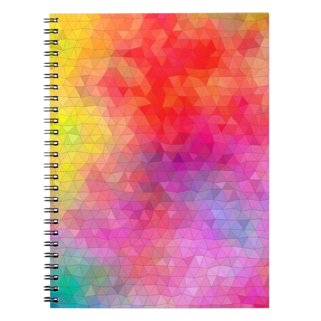 Triangle pattern with colour mixing background. ab notebook (Front)