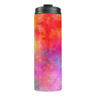 Triangle pattern with colour mixing background. ab thermal tumbler