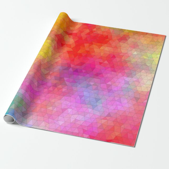 Triangle pattern with colour mixing background. ab wrapping paper (Unrolled)