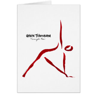 Triangle Pose Yogini Card - Utthita Trikonasana