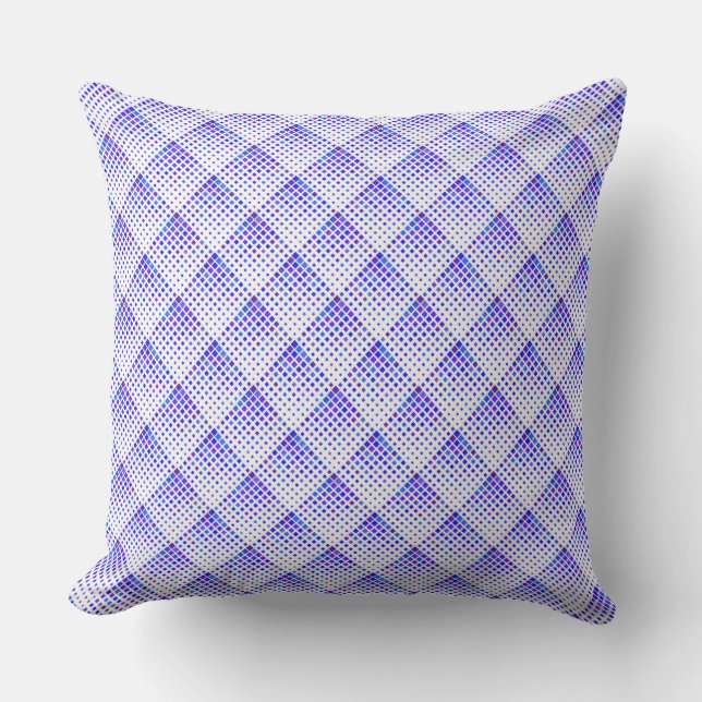 Triangle Royal Blue Throw Pillow  (Front)