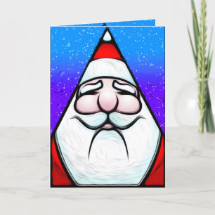 Triangle Santa Merry Brite Card