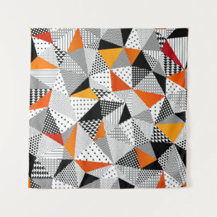 Triangle seamless pattern. Contrasting fashionable Tapestry