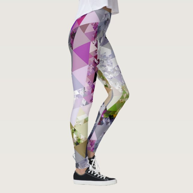 Triangle seamless pattern IV + your ideas Leggings (Right)