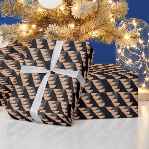 Triangle Semi Circle Geometric Wrapping Paper