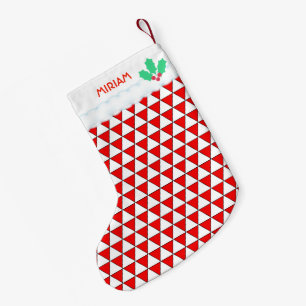 Triangle Shape Pattern Small Christmas Stocking
