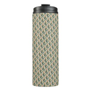 Triangle Shapes in Neutral Tones Thermal Tumbler