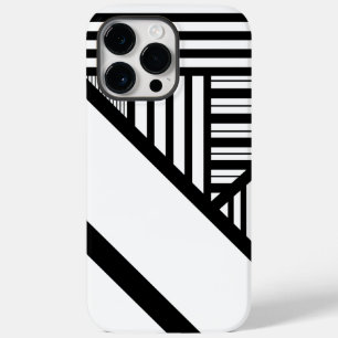 Triangle stripes in Black and White Case-Mate iPhone 14 Pro Max Case