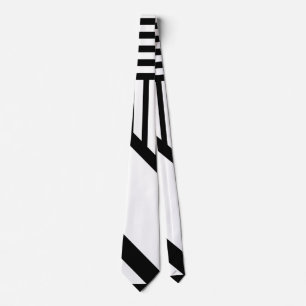 Triangle stripes in Black and White Tie