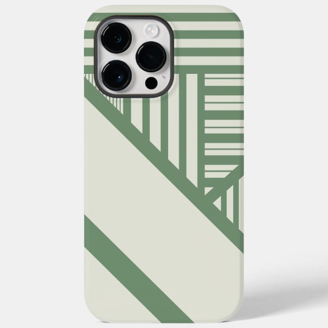 Triangle stripes in Green Case-Mate iPhone Case (Back)