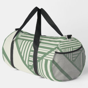Triangle stripes in Green Duffle Bag
