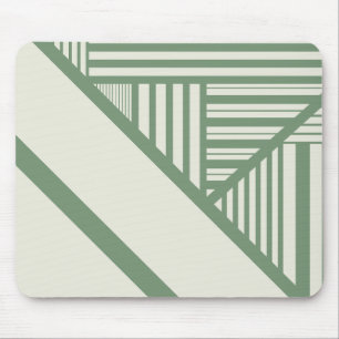 Triangle stripes in Green Mouse Mat