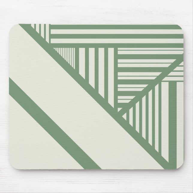 Triangle stripes in Green Mouse Mat (Front)