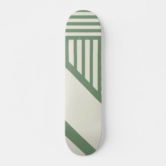 Triangle stripes in Green Skateboard (Front)