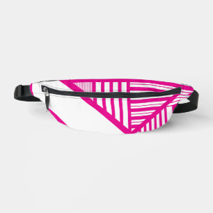Triangle Stripes in Magenta and White Bum Bags