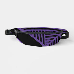 Triangle Stripes in Purple and Black Bum Bags
