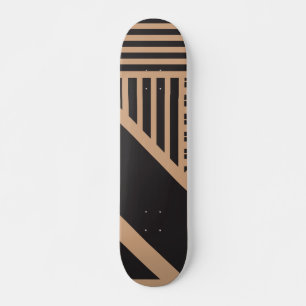 Triangle Stripes in Tan and Black Skateboard