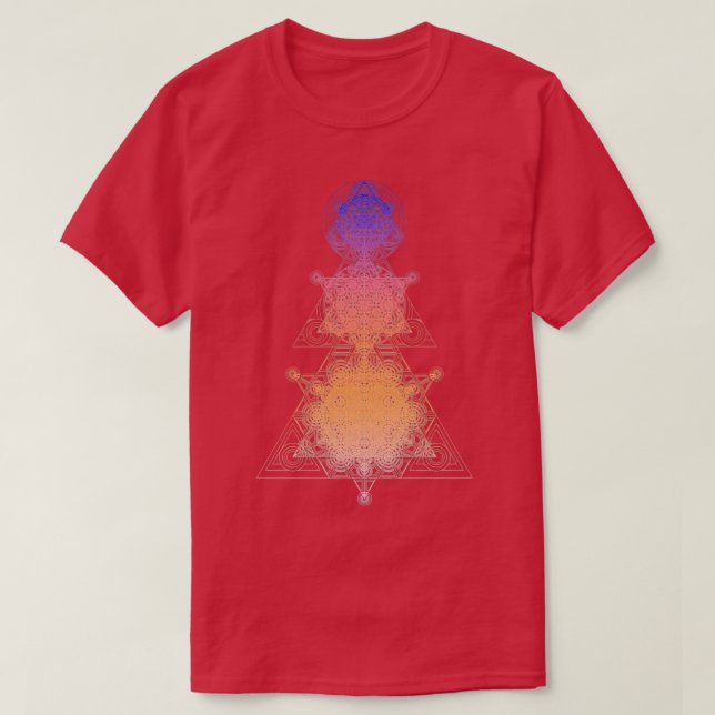 Triangle Super Geometry Gradient T-Shirt (Design Front)