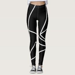 Triangle trip B & W Leggings