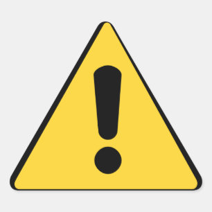 Triangle warning sticker