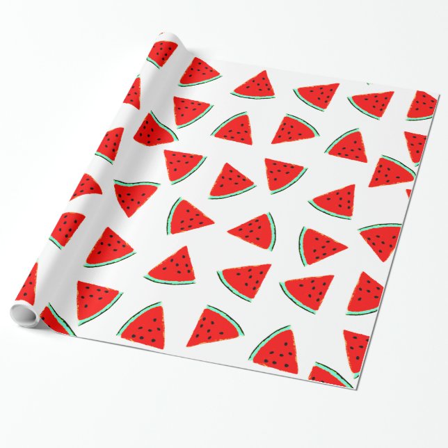 triangle watermelons wrapping paper (Unrolled)