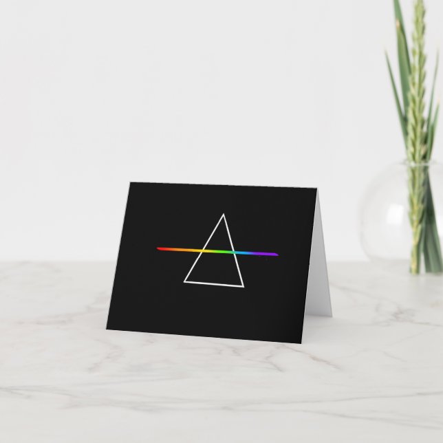 Triangle With A Line Through Thank You Card (Front)