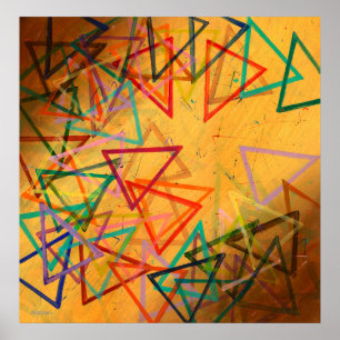Triangles, Abstract, Geometric - Poster