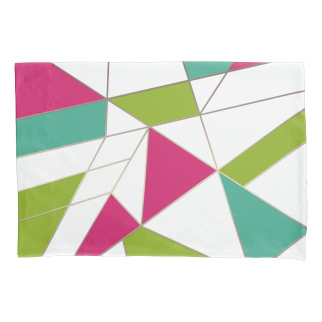 Triangles abstract print geometrical geometry mode pillowcase (Front)