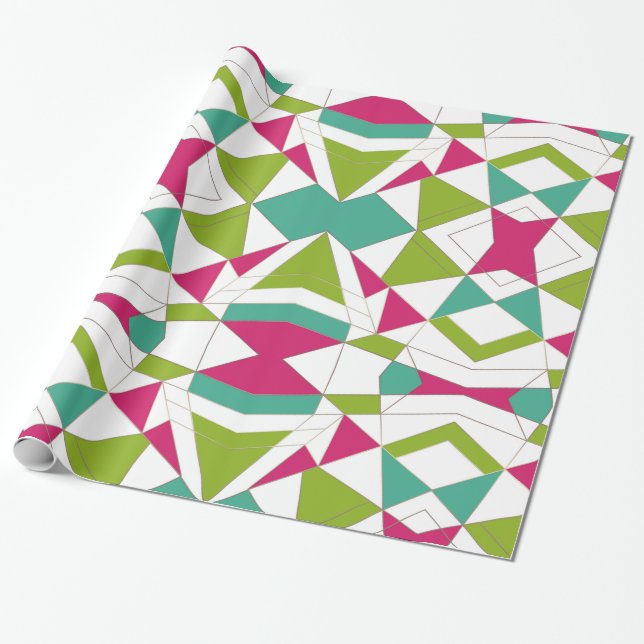 Triangles abstract print geometrical geometry mode wrapping paper (Unrolled)