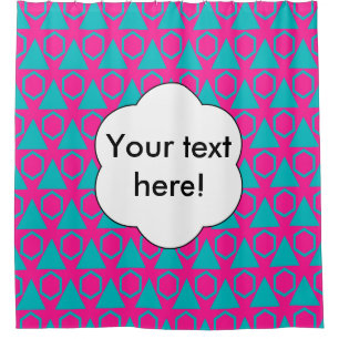Triangles and honeycombs pattern shower curtain
