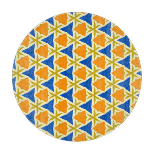Triangles and Stars Colourful Cutting Board