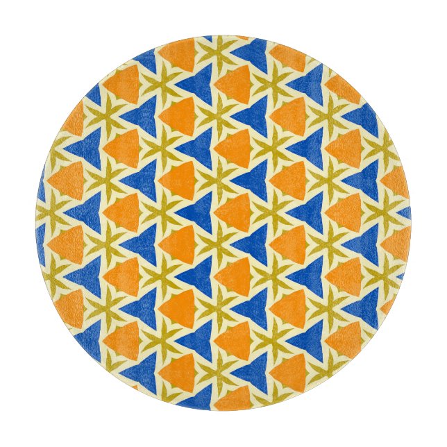 Triangles and Stars Colourful Cutting Board (Front)