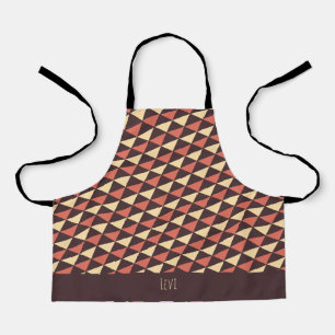 Triangles Beige Peach Minimal Pattern Apron