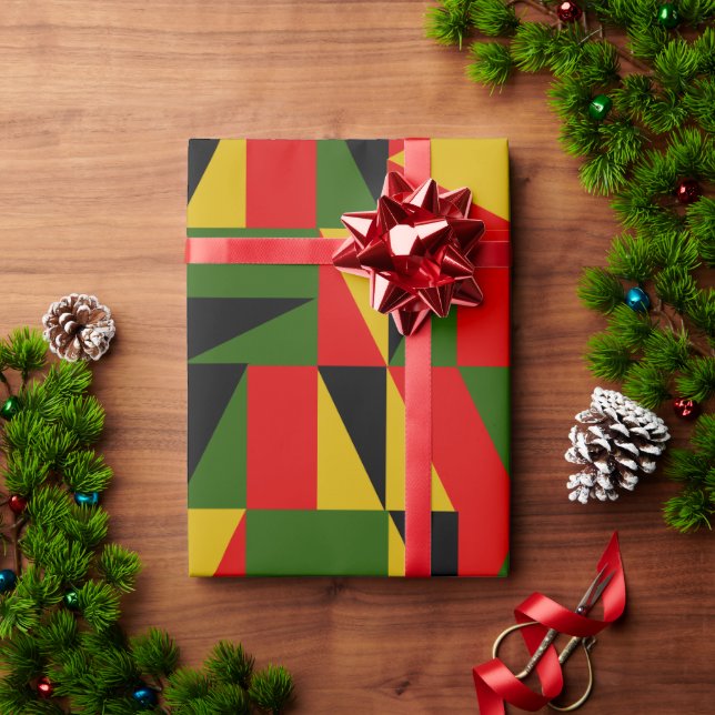 Triangles Black History  Wrapping Paper (Holiday Gift)
