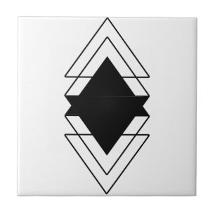 Triangles black transparent background geometric  tile