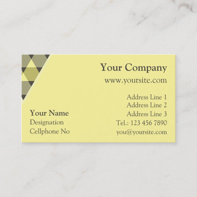 Triangles Decoration Business Card (Front)