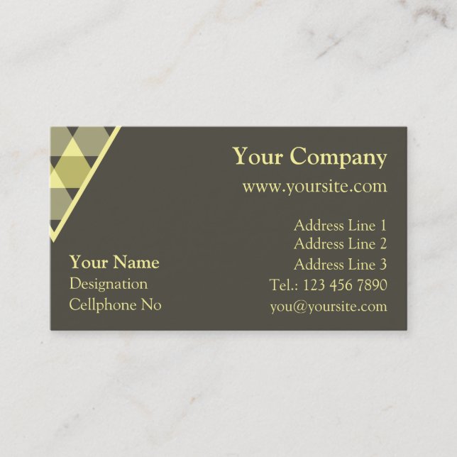 Triangles Decoration Business Card (Front)