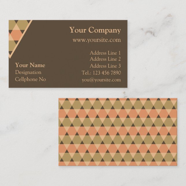 Triangles Decoration Business Card (Front/Back)